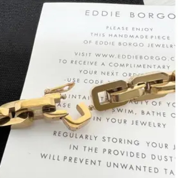 Eddie Borgo Supra Link Chain Gold Statement Necklace 17" Length NWT Retail $425 - Picture 7 of 13